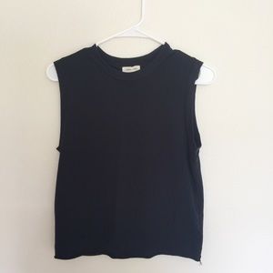 Black muscle tank top